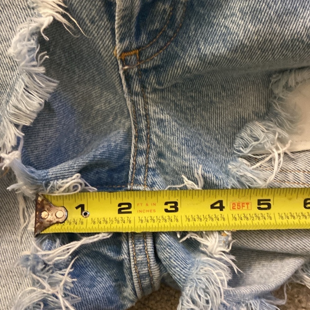 AGOLDE Parker Vintage Cut Off Jeans Swapmeet Sz 25 100% Cotton - Picture 5 of 6
